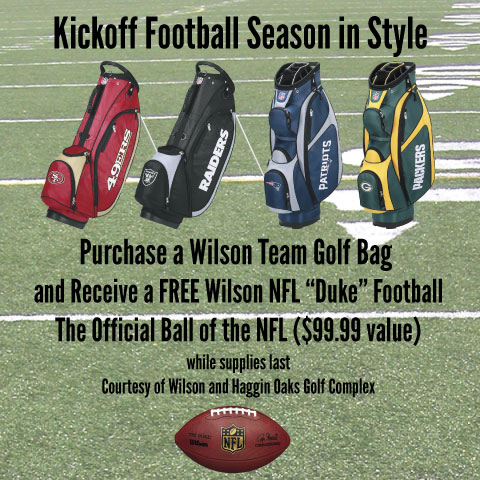 Kickoff the NFL Season with a Wilson Golf Team Bag Oaks