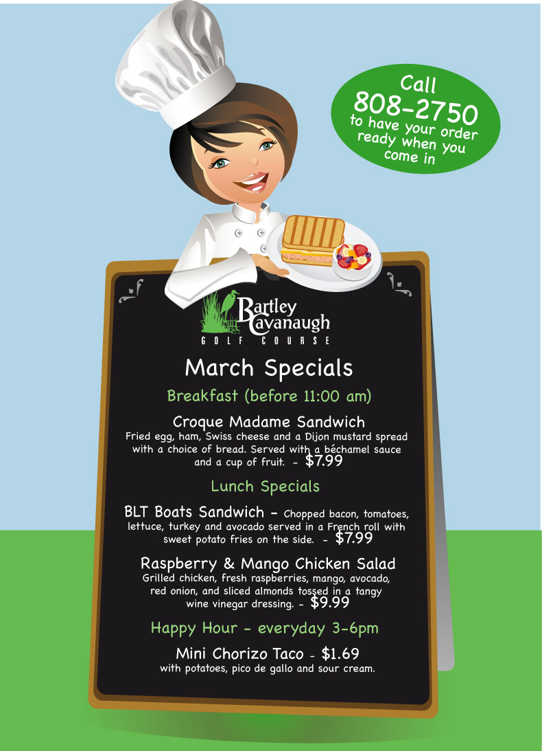Bartley Cavanaugh's March Food Specials - Haggin Oaks