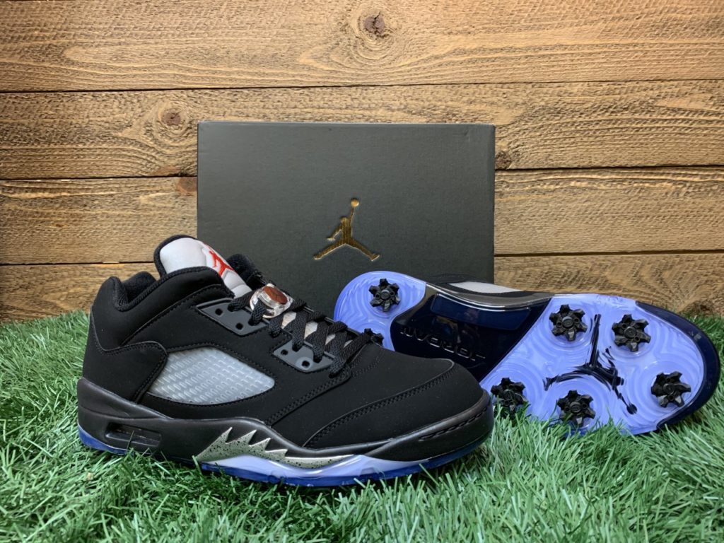 NIKE JORDAN 5 GOLF “BLACK METALLIC”