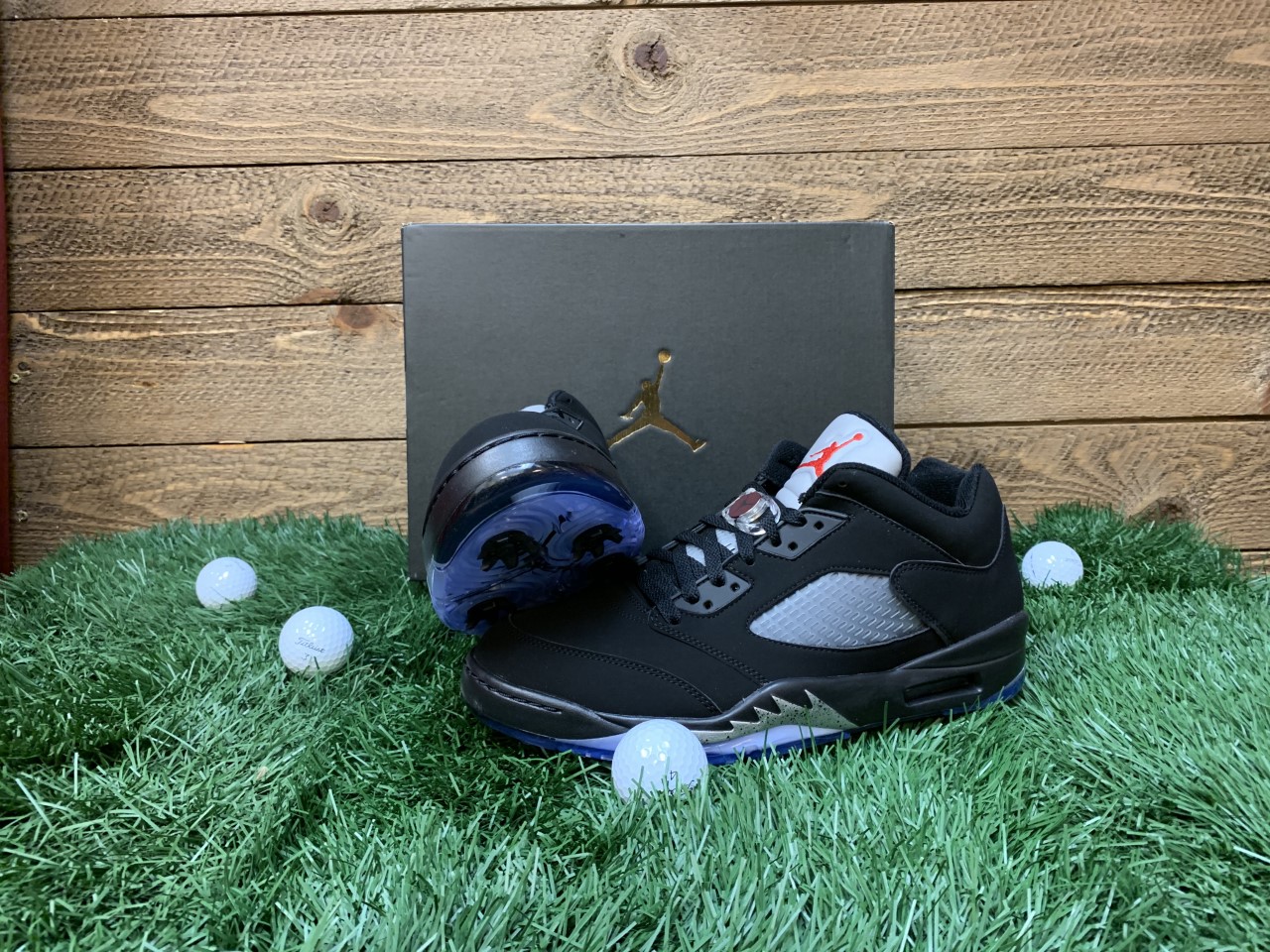 NIKE JORDAN 5 GOLF “BLACK METALLIC”