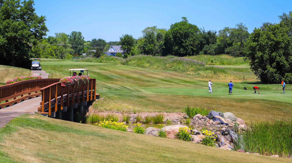 View of footgolf players at Fox HIlls Golf Course