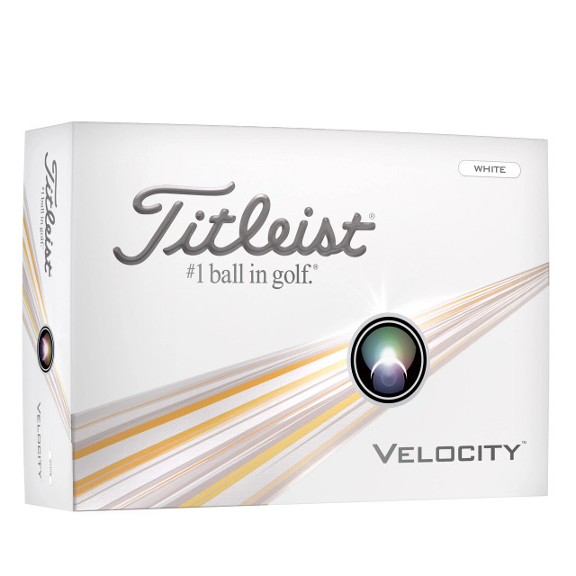 Front of Titleist Velocity Golf Ball Box