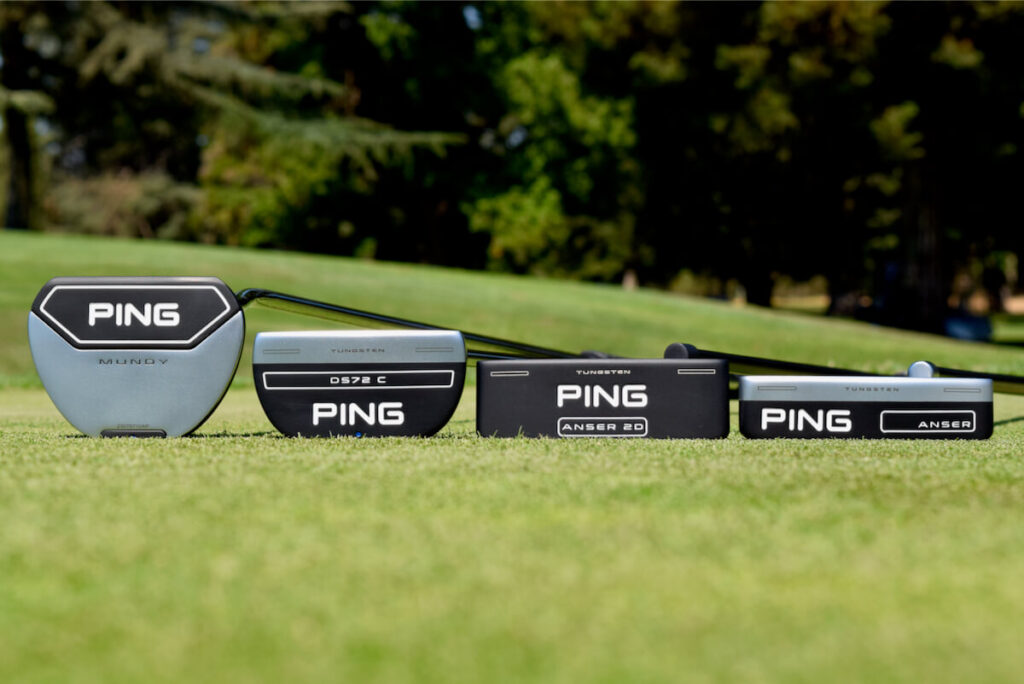 Bottom View of PING 2023 putters on golf course