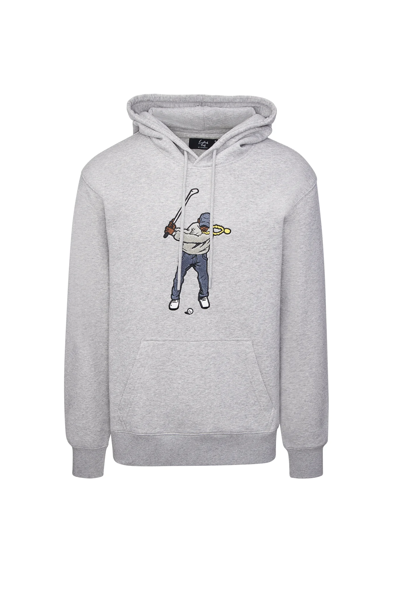 Grey hoodie with swingman on front