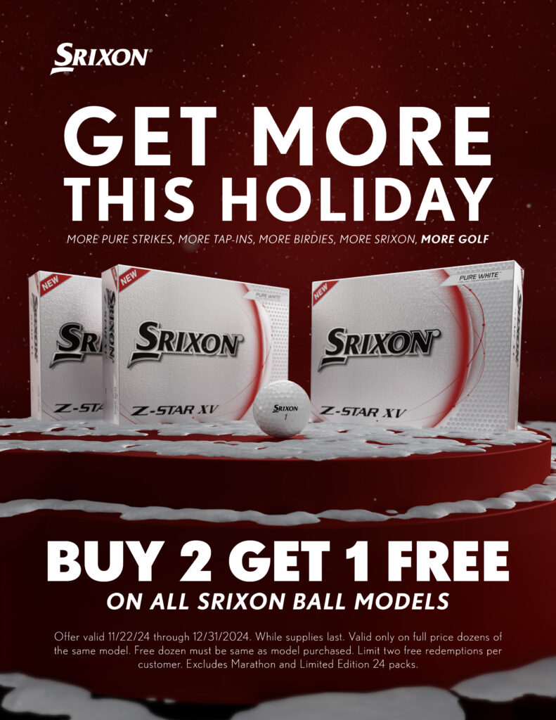 Srixon Golf Ball Box on Red Background