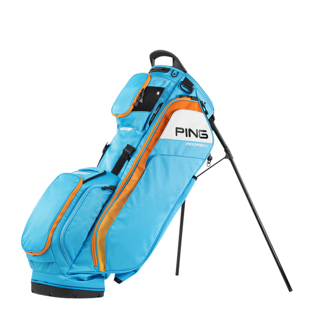 Blue and orange golf bag