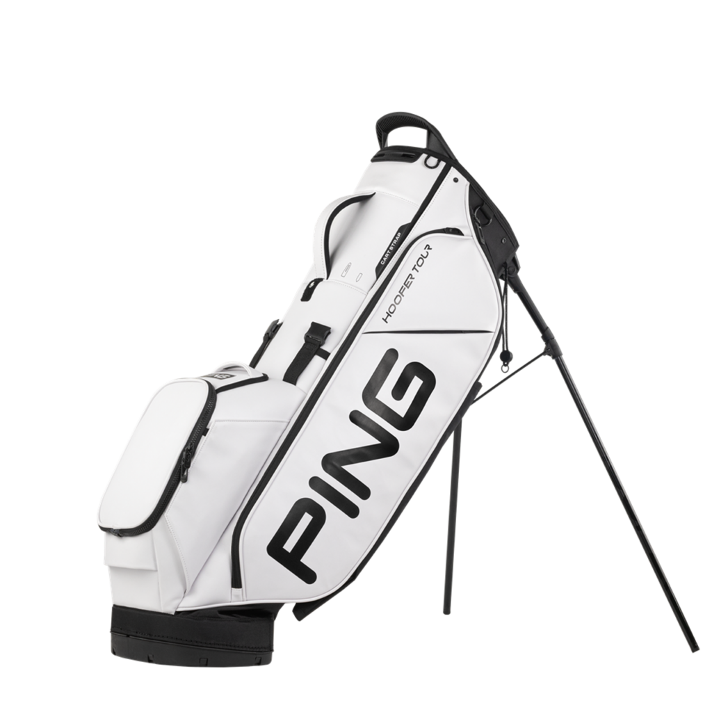 white and black golf bag