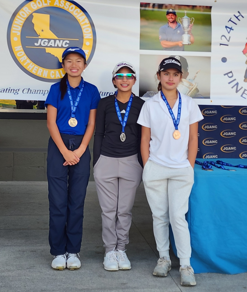 Junior Golfers with medal